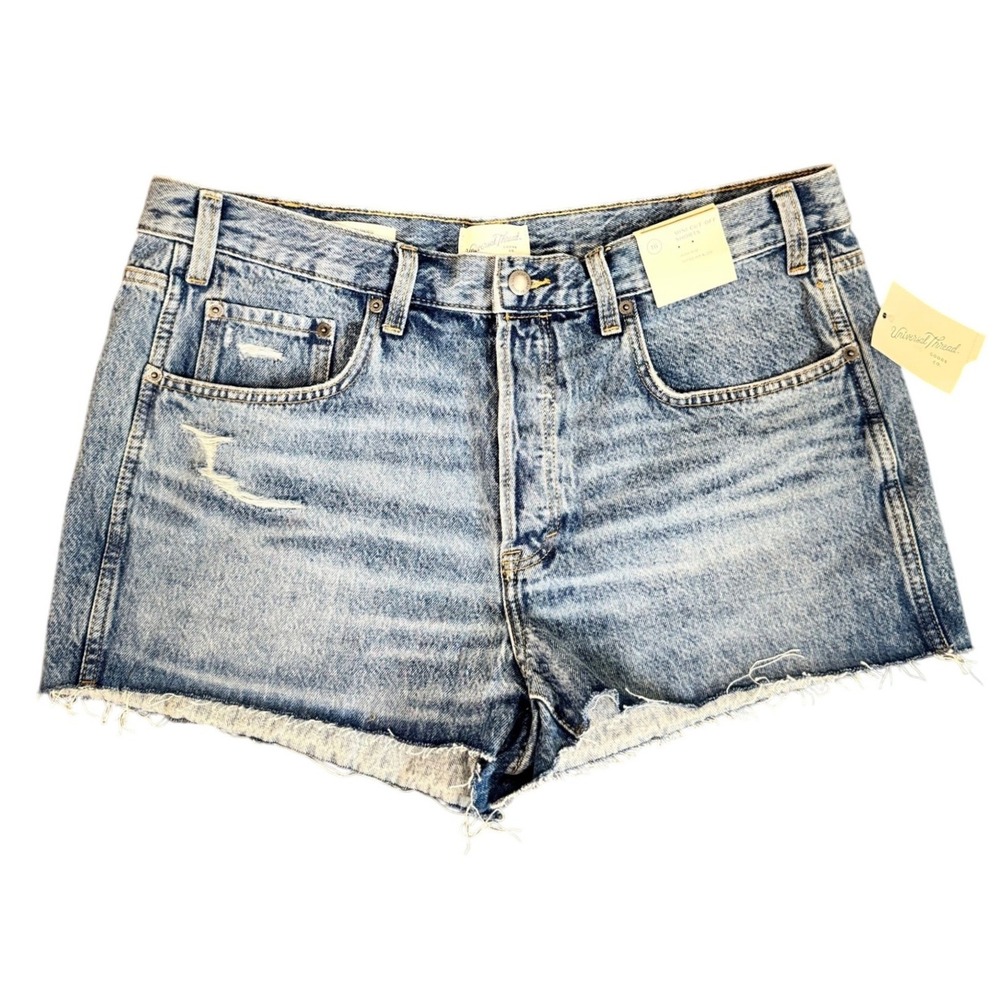 Universal Thread Womens High Rise Mini Cut-Off Denim Shorts Light Wash Blue 16